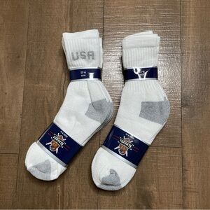 8 Pairs New Knight Men Crew Socks With USA Logo Size 9 - 11